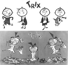 Disney designed the Trix cereal kids before the crazy rabbit showed up.