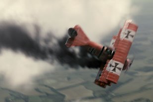 CG planes were built in Maya. For the destruction scenes, rigid body dynamics, with cloth dynamics for the fragile wing surfaces were used. For air to air collisions, 1/4th scale models were built that were flown on wires and detonated.