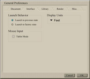 [Figure 3] Interface panel of the General Preferences dialog box