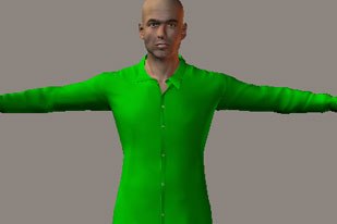 [Figure 10] Figure with green shirt and black pants.