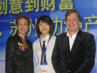  Megan Elliott, director; Peili Yuan, general manager, XML China; and Brendan Harkin, founder and director, XML. © Heather Kenyon.