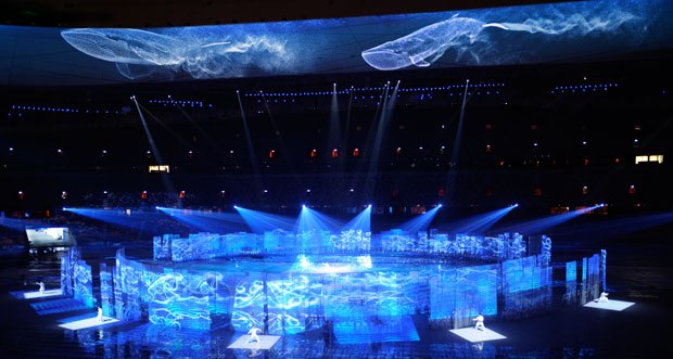 The congaz visual media company, which developed the big whales for the Opening Ceremony of the Olympic Games 2008 presented their work at eDIT. Courtesy of eDIT. 