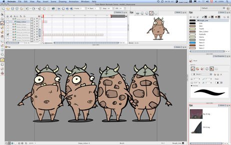 Animate makes it easy to add color to characters. Animate offers powerful vector-based drawing tools, superior timeline with symbols support, a robust library structure and interactive camera tools.