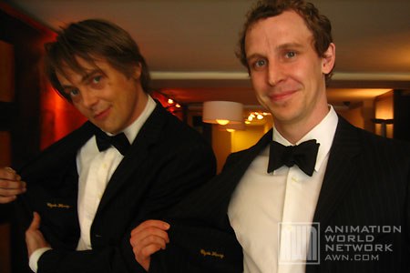 Madame Tutli-Putli directors Maciek Szczerbowski and Chris Lavis all decked out for the big show. © 2008 AWN Inc.