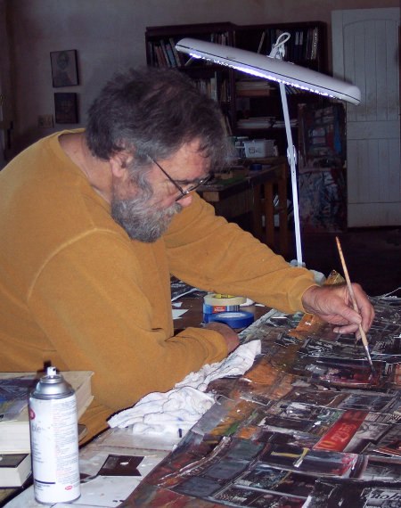 At work in his studio.