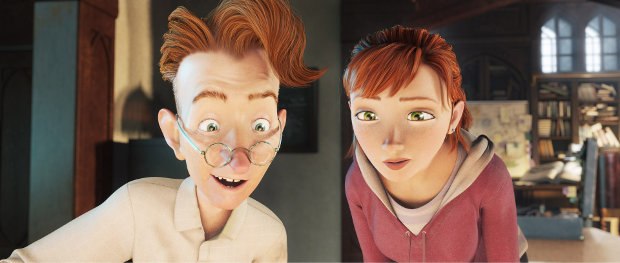Professor Bomba (voiced by Jason Sudeikis) alongside his daughter MK (voiced by Amanda Seyfried).