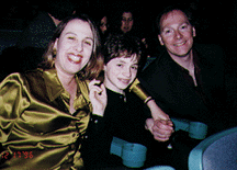 Yvette Kaplan, with son Randall and husband Mark at New York premiere of Beavis and Butt-head Do America. Photo by Janet Benn.