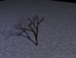 [Figure 1] The swinging tree with deformation blur.
