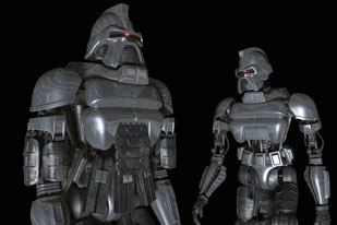 In the new season of BSG, the Centurion will be playing a larger role. Right now, the Centurion is being redeveloped to make him more human in scale and interactive. Credit for all BSG images: In-House Visual Effects.