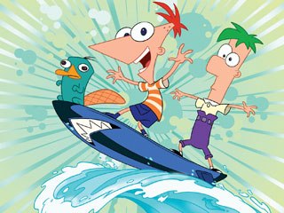 Phineas and Ferb takes place over the course of a single summer vacation as the half-brothers create outrageous diversions for themselves, their friends and their pet platypus. All images © Disney Channel.