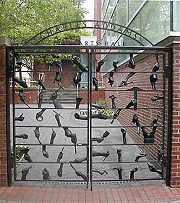 The entrance gate to Addams Hall at the University of Pennsylvani