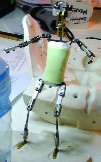 [Figure 3.82] An armature with facial controls from the