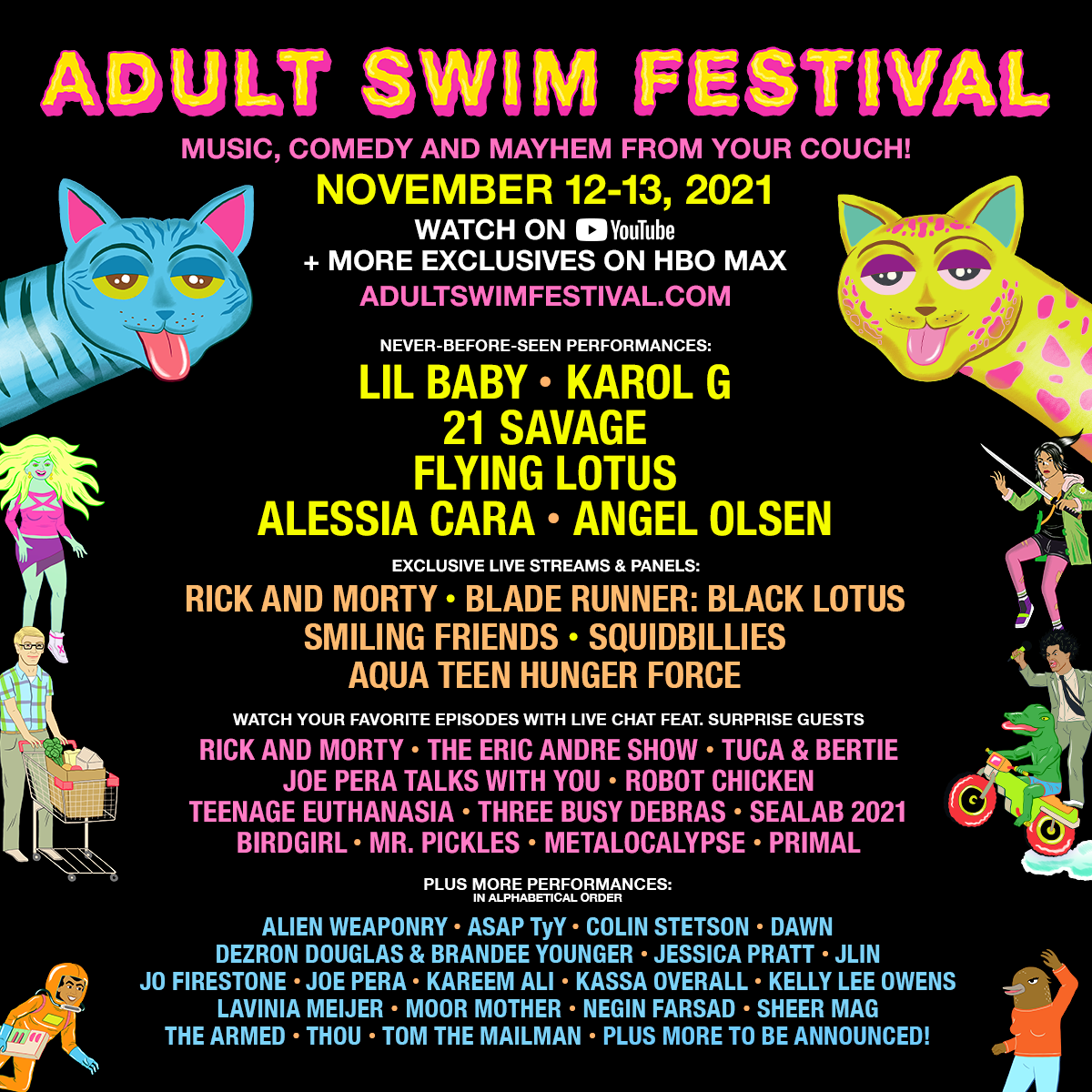 2021 Adult Swim Festival Coming to Screens Everywhere Animation World Network