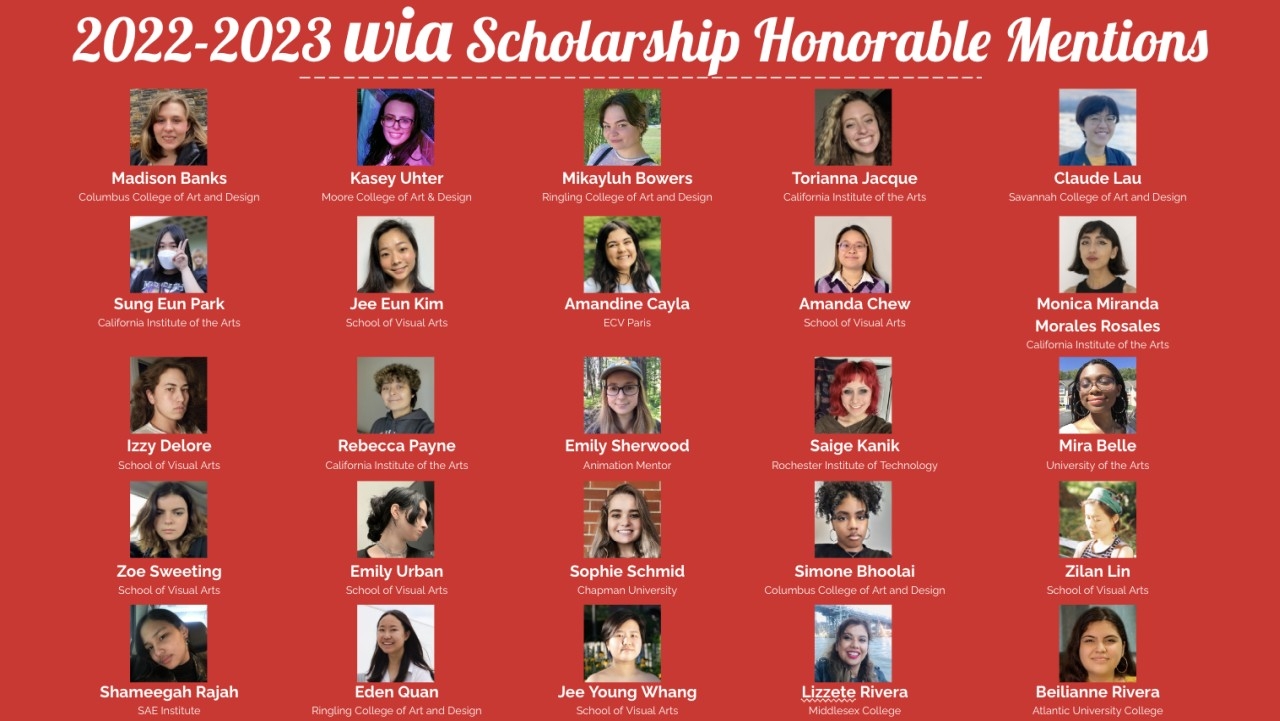 2023 WIA Scholarship Recipients Announced | Animation World Network