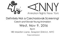 Animation Nights New York and AniScreen present Definitely Not a Czechoslovak Screening! 