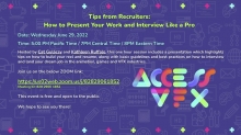 Access: VFX Presents: ‘Tips from Recruiters: How to Present Your Work and Interview Like a Pro’